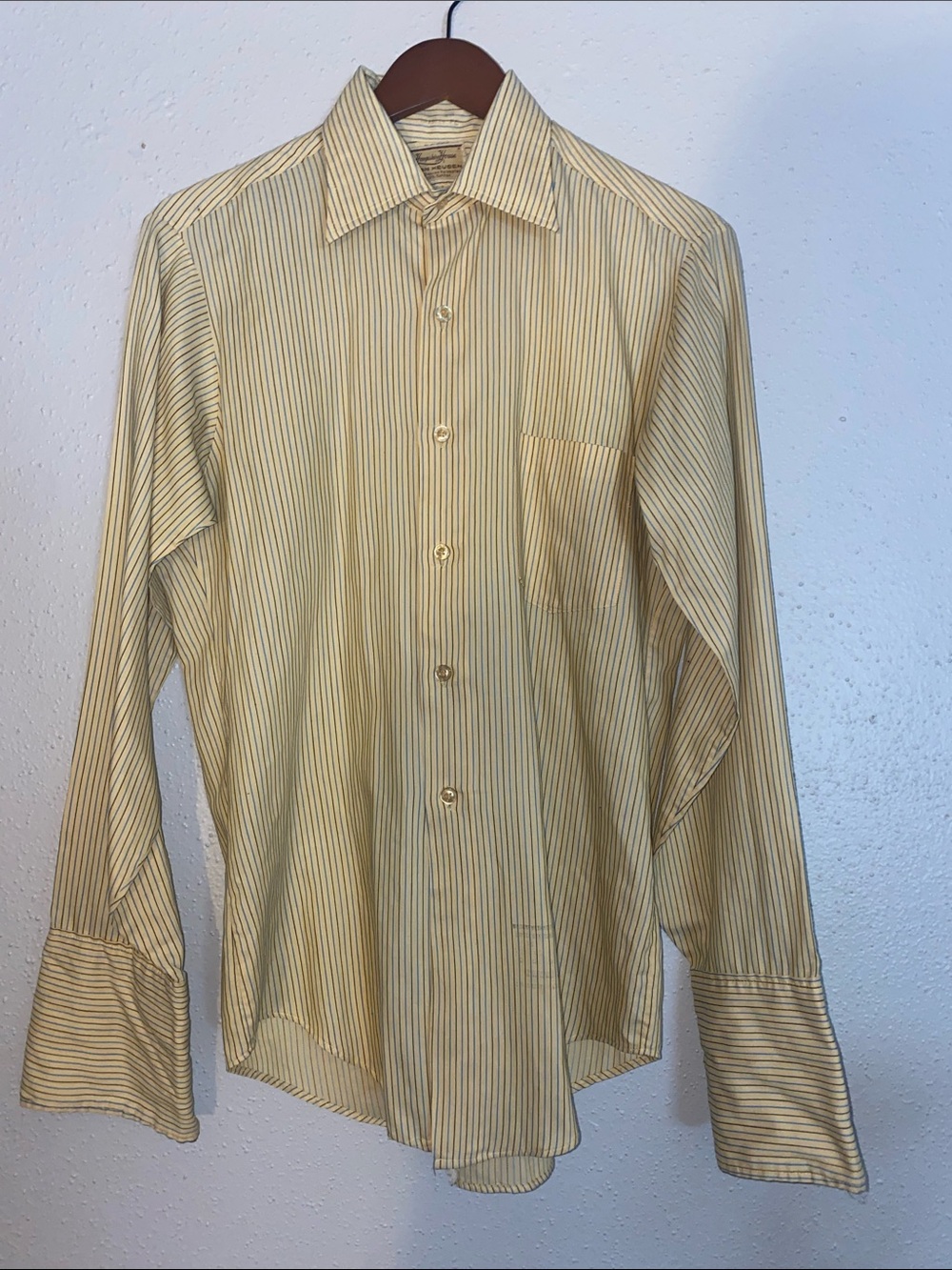 vintage cream colored, striped button up
